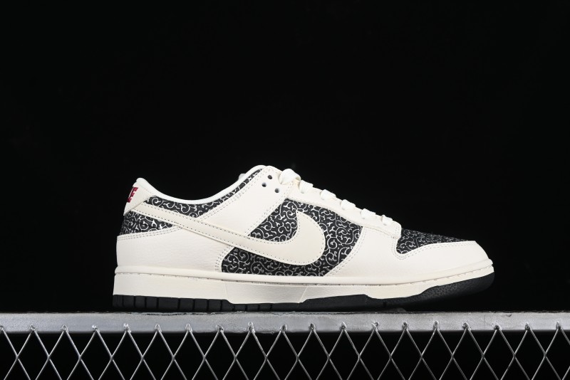 Nike SB Dunk Low Hermes Collaboration - Beige Swoosh Anniversary High-End Custom Low-Top Casual Skate Shoes - XD6188-038