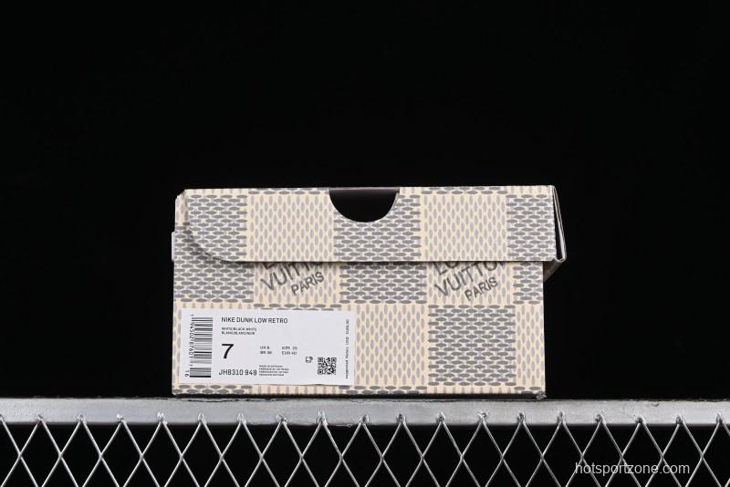 Nike SB Dunk Low LV Collaboration - Denim Checker Anniversary High-End Custom Low-Top Casual Skate Shoes - JH8310-949