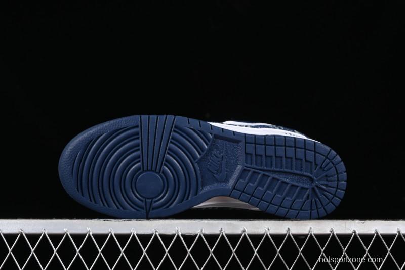 Nike SB Dunk Low LV Collaboration - Blue Midnight Elite Custom Low-Top Casual Skate Shoes - DD1391-122