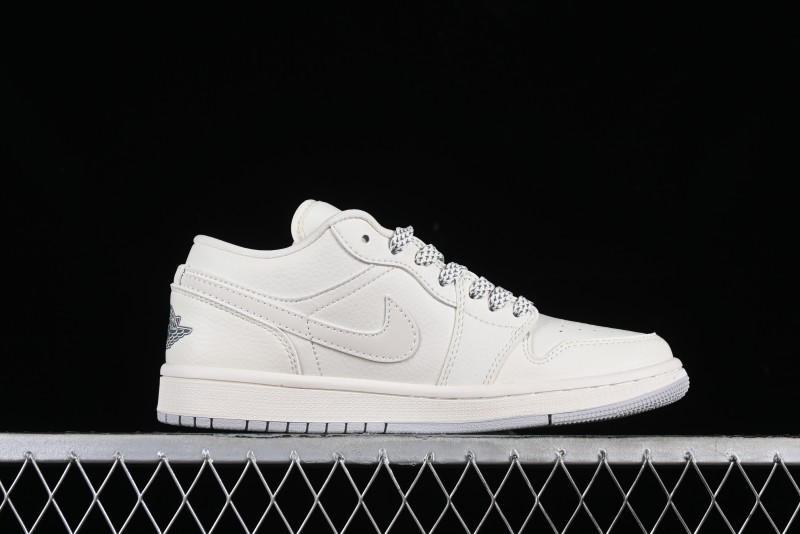Nike Air Jordan 1 Low BAPE Collaboration - White Grey Basketball Shoes - WG8850-003
