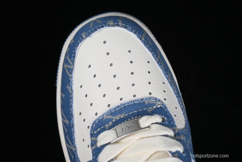 Nike Air Force 1 '07 Low LV Collaboration - Denim Double Swoosh Low-Top Casual Sneakers - HD1968-028