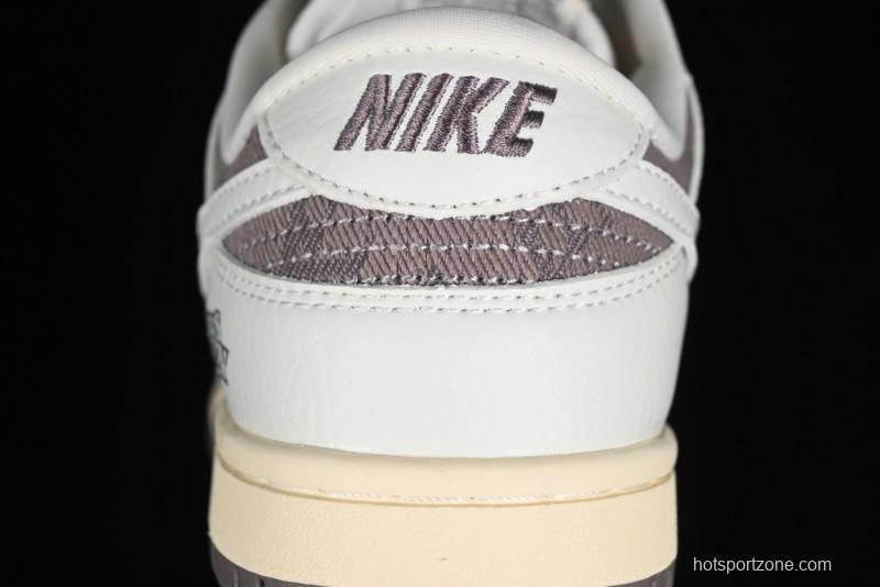 Nike SB Dunk Low LV Collaboration - Denim Patchwork Anniversary High-End Custom Low-Top Casual Sneakers - JH8310-956