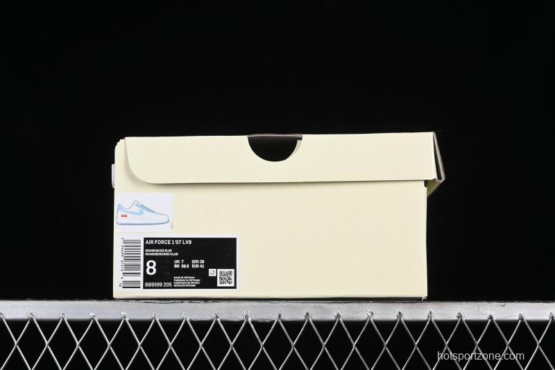 Nike Air Force 1 '07 Low Supreme Stone Island Collaboration - Sky Blue Casual Sneakers - BB9599-205