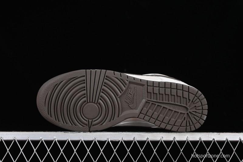 Nike SB Dunk Low LV Collaboration Anniversary Edition Premium Custom Suede Brown Swoosh Low-Top Casual Skate Shoes - LV6188-001