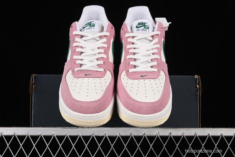 Nike Air Force 1 '07 Low Casual Sneakers in White Pink Green - FV9346-100