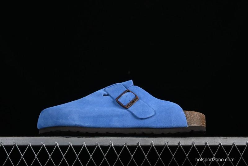Birkenstock Arizona Soft Footbed Sandals with Suede Leather and Lambswool Lining - Original Blue