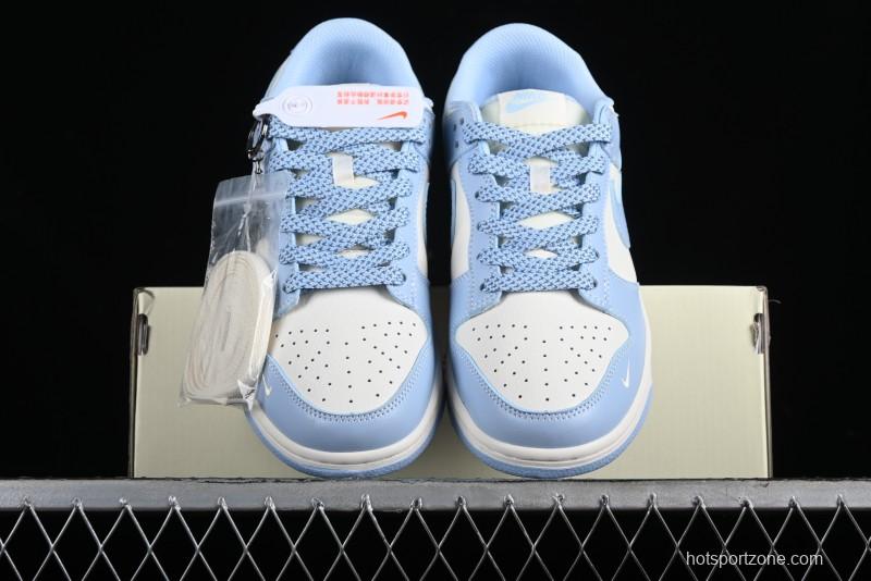 Nike SB Dunk Low Supreme Collaboration - University Blue Anniversary High-End Custom Low-Top Casual Skate Shoes - BB9898-004