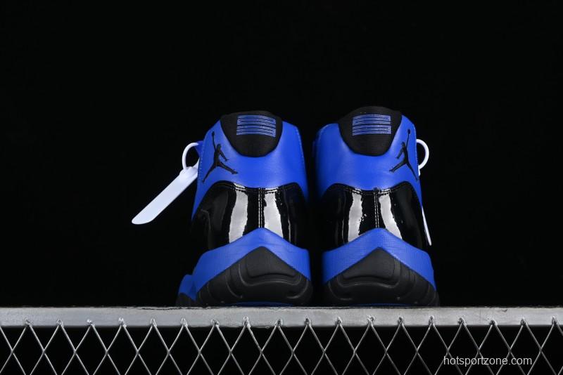 Nike Air Jordan 11 Retro High Top Basketball Shoes in Black and Blue - CT8012-400