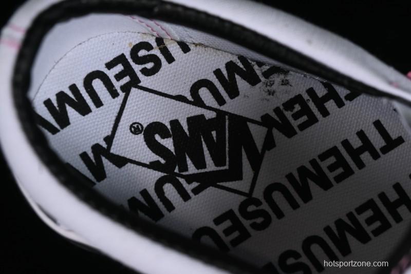 Vans Slip-On Classic Collaborative Hand-Painted Graffiti with Pink Accents and Crystal Outsole Checkerboard Slip-On - VN000CT5BPA