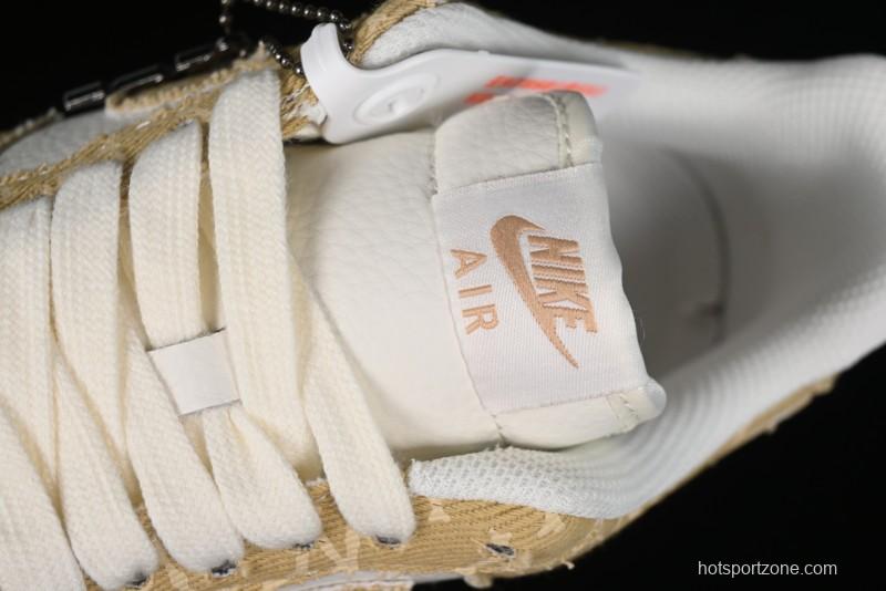 Nike Air Force 1 '07 Low LV Collaboration - Khaki Double Swoosh Low-Top Casual Sneakers - HD1968-027