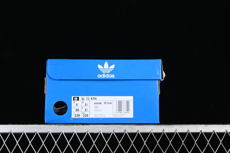 Adidas Originals SL 72 Retro Running Shoes with Nylon Upper and Rubber Outsole - IH5558