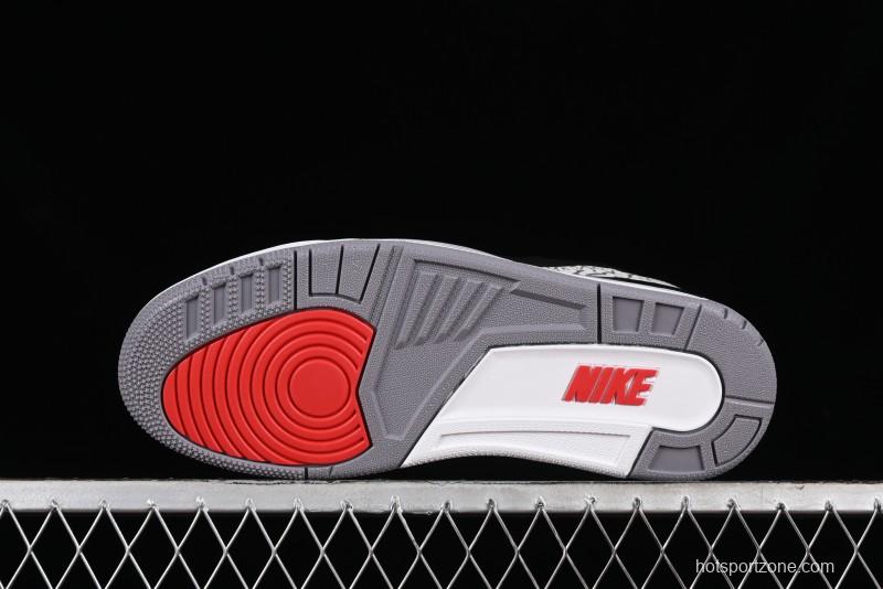 Nike Air Jordan 3 Retro Sneakers with Iconic Elephant Print and Visible Air Cushion - DN3707-010