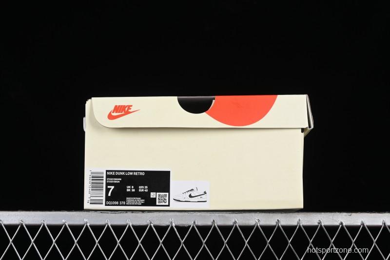Stussy x Nike SB Dunk Low Anniversary Customized Casual Sneakers in Off-White Black Swoosh - DQ1098-378
