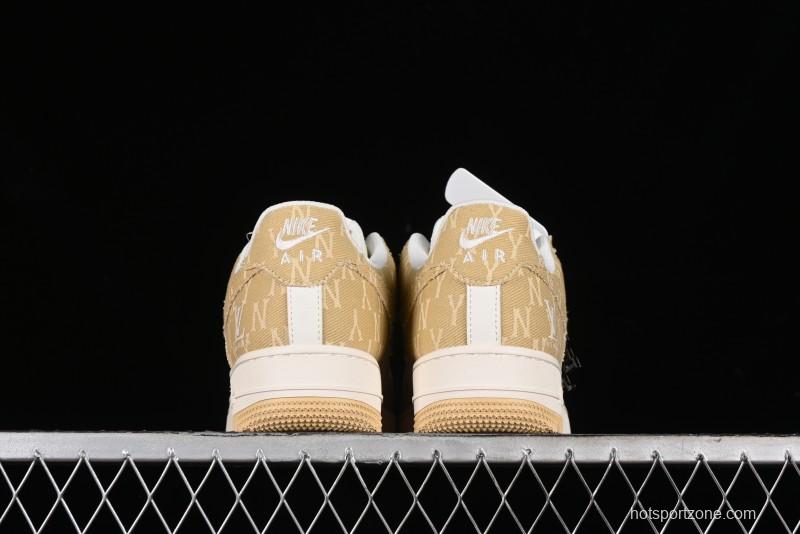 Nike Air Force 1 '07 Low LV Collaboration - Khaki Double Swoosh Low-Top Casual Sneakers - HD1968-027
