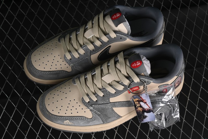Nike Travis Scott x Fragment Design x Air Jordan 1 Low OG SP AJ1 Retro Sneakers - CH6336-013