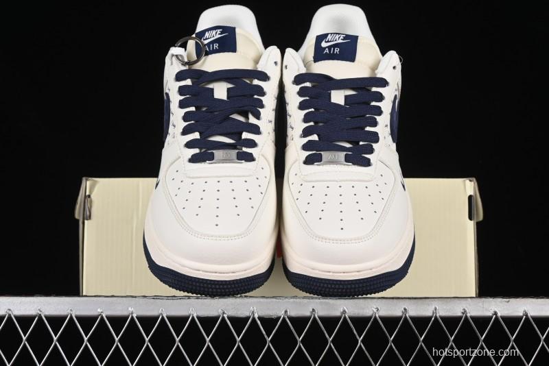 Nike Air Force 1 '07 Low Stussy Collaboration - Blue Red Print Low-Top Casual Sneakers - XZ3318-566