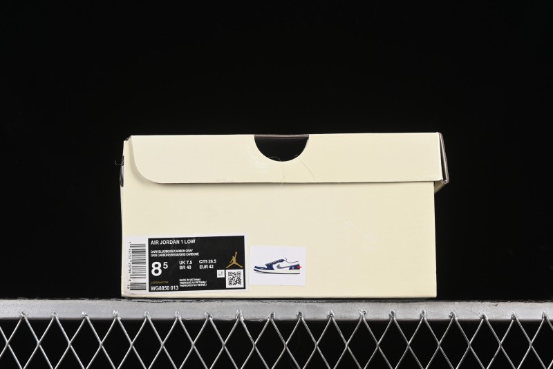 Nike Air Jordan 1 Low OFF-WHITE Collaboration - Qilin Blue Retro Basketball Shoes - WG8850-013