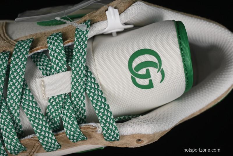 Nike Air Jordan 1 Low AJ1 Gucci Collaboration - Vintage Basketball Shoes in Sheepskin Green - WG8850-014