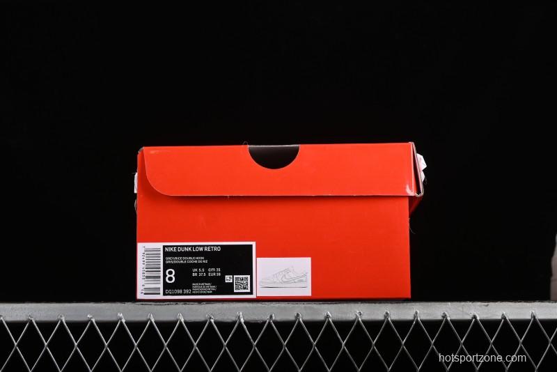 Nike SB Dunk Low Supreme Collaboration - Off White Gray Swoosh Anniversary Custom Low-Top Casual Skate Shoes - DQ1098-392