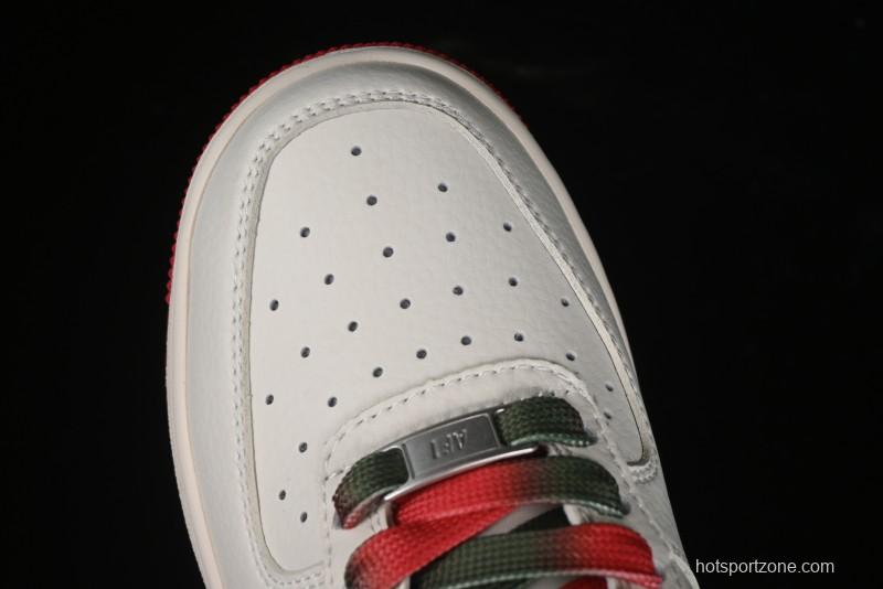 Nike Air Force 1 '07 Low Supreme Casual Sneakers in Beige Red Green - XZ6188-009
