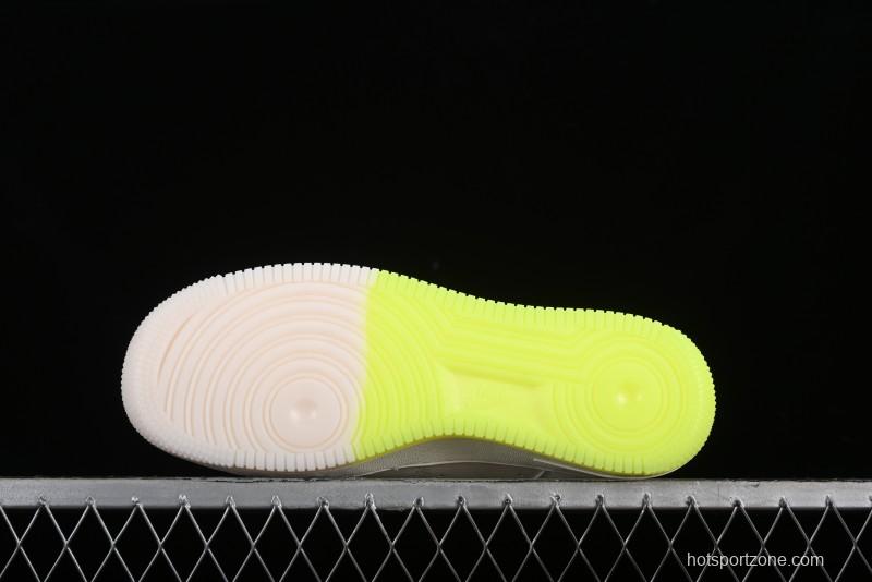 Nike Air Force 1 '07 Low Supreme Casual Sneakers in White-Fluorescent Green - BB7577-219