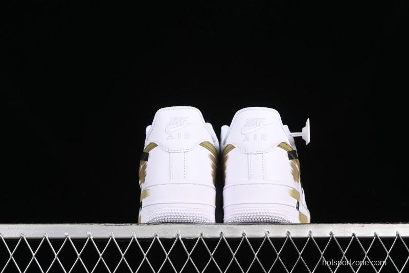 Nike Air Force 1 '07 Low Casual Sneakers with Anime-Inspired Hand-Painted Design and Triple Swoosh Shadow - CW2288-111