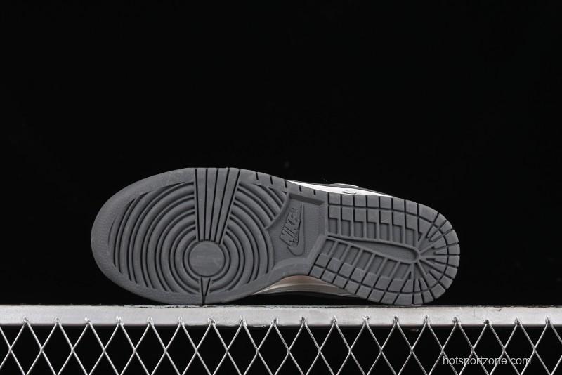 Nike SB Dunk Low Violent Bear Collaboration - Woven Grey Check Anniversary Custom Low-Top Casual Sneakers - KK1888-004