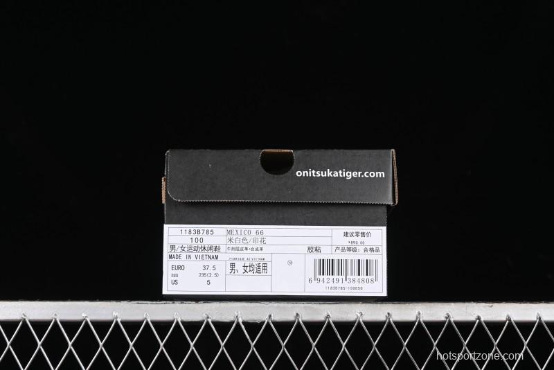 Onitsuka Tiger Mexico 66 Low-Top Leisure Running Shoes with Full-Grain Leather Upper - 1183B785-100