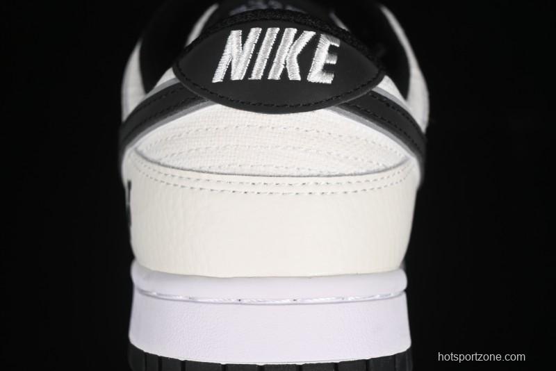 Nike SB Dunk Low Violent Bear Collaboration - Woven Black Swoosh Anniversary Custom Low-Top Casual Skate Shoes - KK1888-005