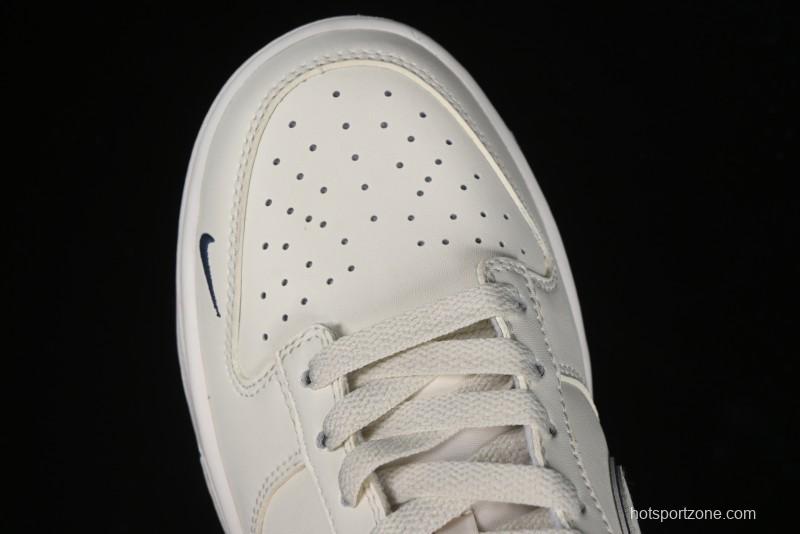 Nike SB Dunk Low Supreme Collaboration - Off White Navy Swoosh Anniversary Custom Low-Top Casual Skate Shoes - DJ2024-013