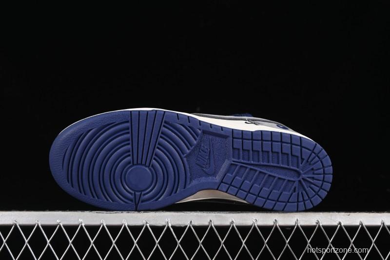 Nike SB Dunk Low BAPE Collaboration - Strap Multi-Color Grey Swoosh Anniversary Custom Low-Top Casual Sneakers - SJ2068-278