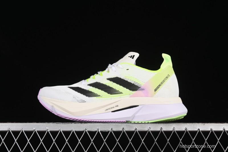 Adidas Adizero Boston 12 M Running Shoes with Lightstrike and Lightstrike Pro Technology - IG3321