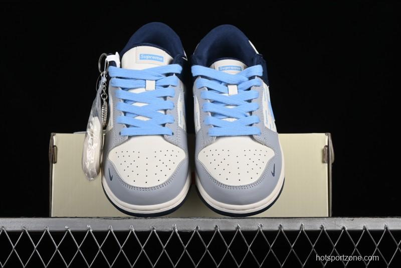 Nike SB Dunk Low Supreme Collaboration - Anniversary Edition High-End Custom Low-Top Casual Skate Shoes - CF3688-009