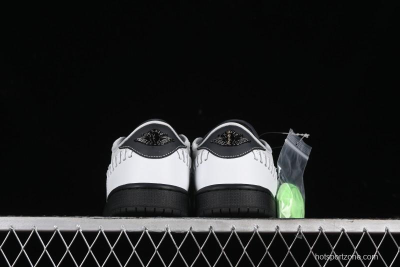 Nike Air Jordan 1 Low Method of Make Casual Sneakers with Metallic Grey Design - HM3689-001