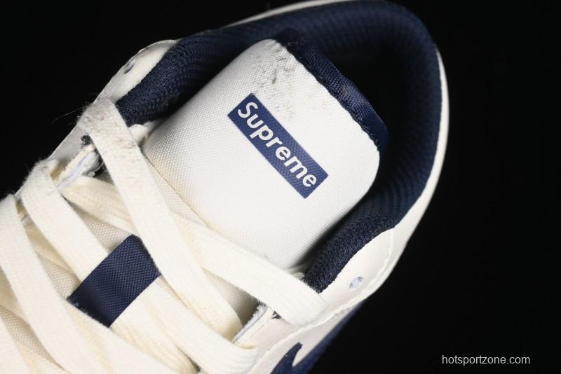 Nike Air Jordan 1 Low Supreme Collaboration Retro Basketball Shoes - WG8850-011