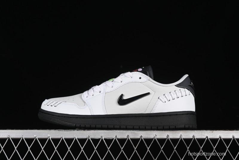 Nike Air Jordan 1 Low Method of Make Casual Sneakers with Metallic Grey Design - HM3689-001