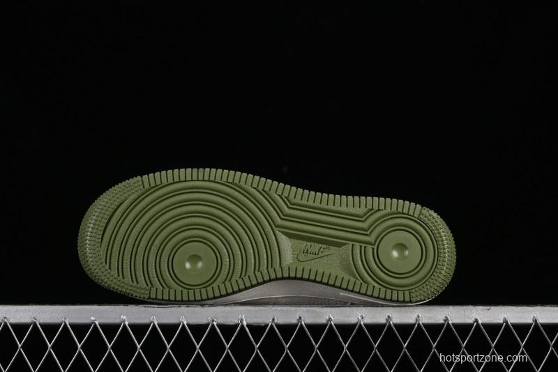 Nike Air Force 1 '07 Low Gucci Collaboration - Beige Green Linen Casual Sneakers - XZ3398-588