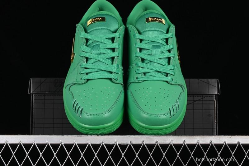 Nike Air Jordan 1 Low "Method of Make" Casual Sneakers in Green and Gold - FN5032-300