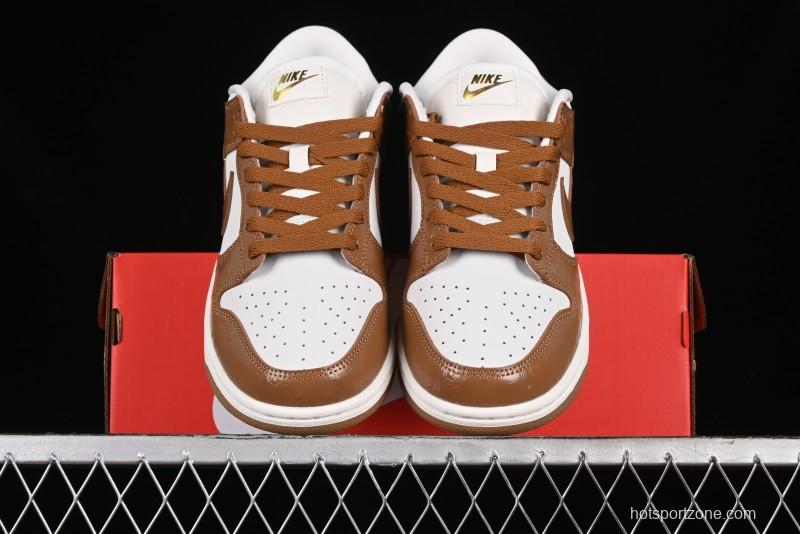 Nike Dunk Low LX SB Casual Skate Shoes in Brown Ostrich - FJ2260-001