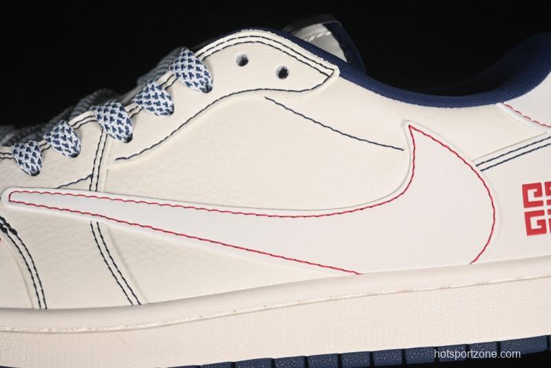 Nike Travis Scott x Fragment Design x Air Jordan 1 Low OG SP AJ1 Low-top Casual Sneakers - XY2688-115