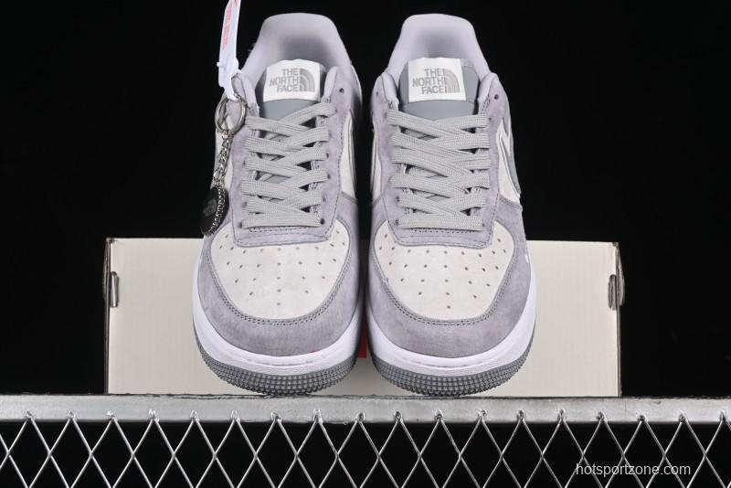 Nike Air Force 1 '07 Low The North Face Collaboration - Silver Grey Pigskin Sneakers - KK3333-004