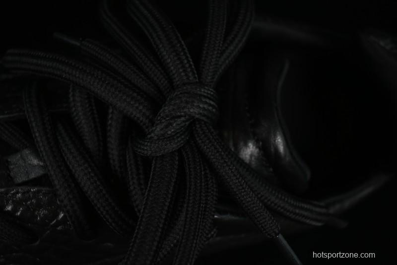 Alexander McQueen Flexion Retro Sneakers in Black with Diamond Grain Calfskin - 8.F6