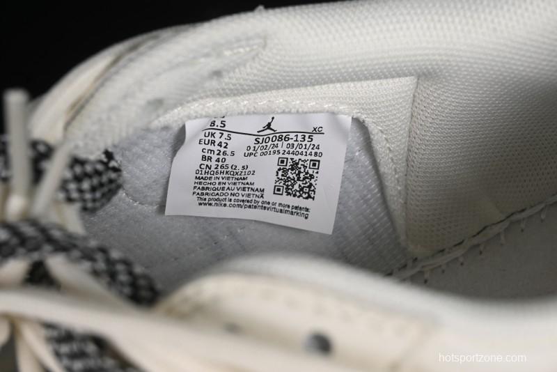 Nike Travis Scott x Fragment Design x Air Jordan 1 Low OG SP AJ1 Black Logo Drawstring Low-Top Casual Sneakers - SJ0086-135