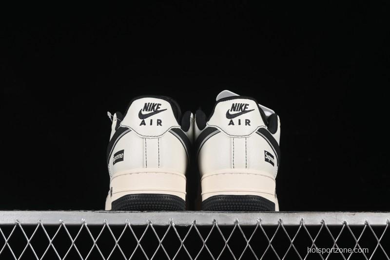 Nike Air Force 1 '07 Low Supreme Collaboration - Beige Grey Pigskin Low-Top Casual Sneakers - XZ6188-018