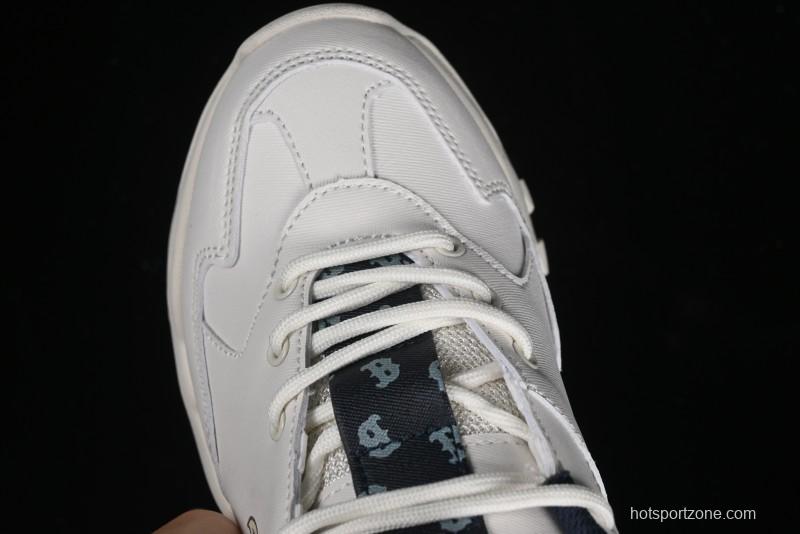 New York Yankees MLB Bigball Chunky Denim Monogram Platform Sneakers - 3ASHBDM4N43NYS