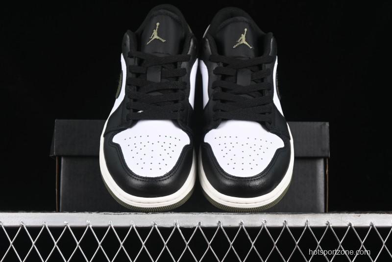 Nike Air Jordan 1 Low "Medium Olive" Casual Sneakers - 553558-092