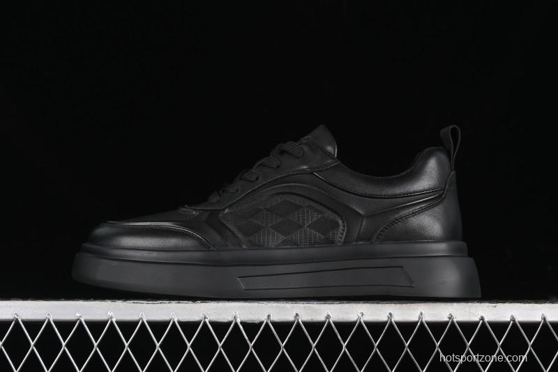 Ecco Street ACE Series Autumn New Retro Fashion Genuine Leather Platform Casual Sneakers - 63336101001