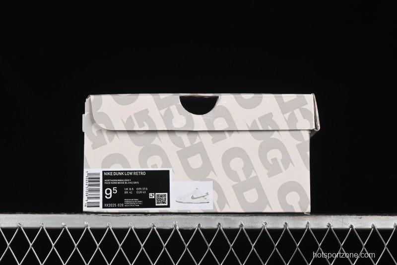 Nike SB Dunk Low Supreme The North Face Collaboration - Light Gray Reflective Swoosh Anniversary Custom Edition Low-Top Casual Skate Shoes - XX2025-628