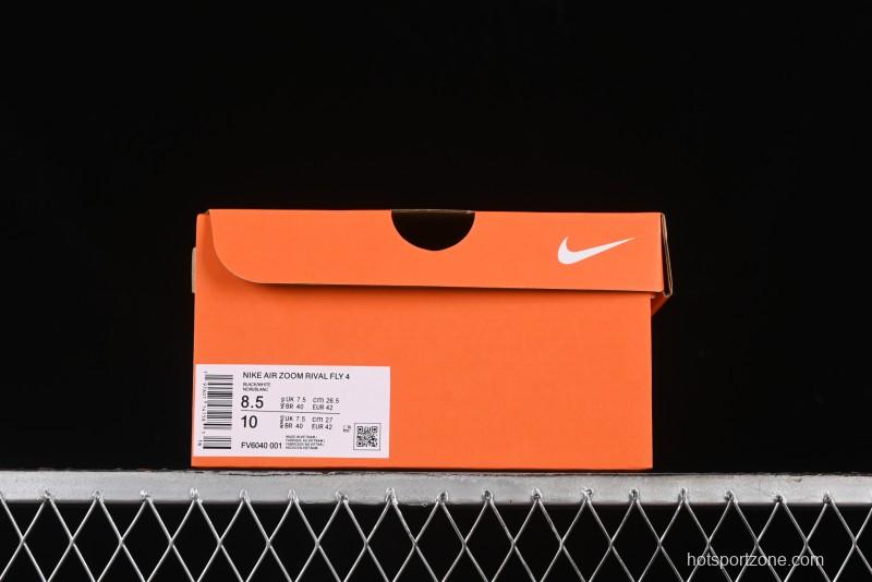 Nike Zoom Rival Fly 4 Lightweight Responsive Running Shoes with Flyknit and React Technology - FV6040-001