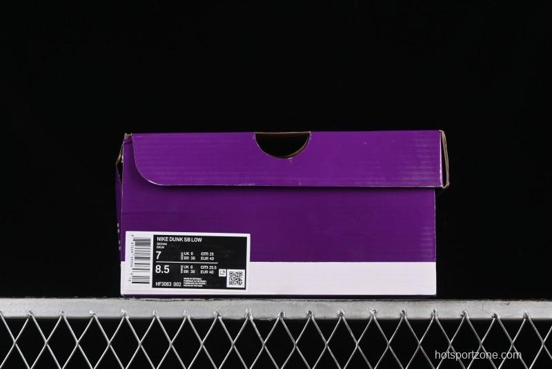 Nike SB Dunk Low Light Carbon/Monarch Maillard Style Low-Top Casual Skate Shoes - HF3063-002